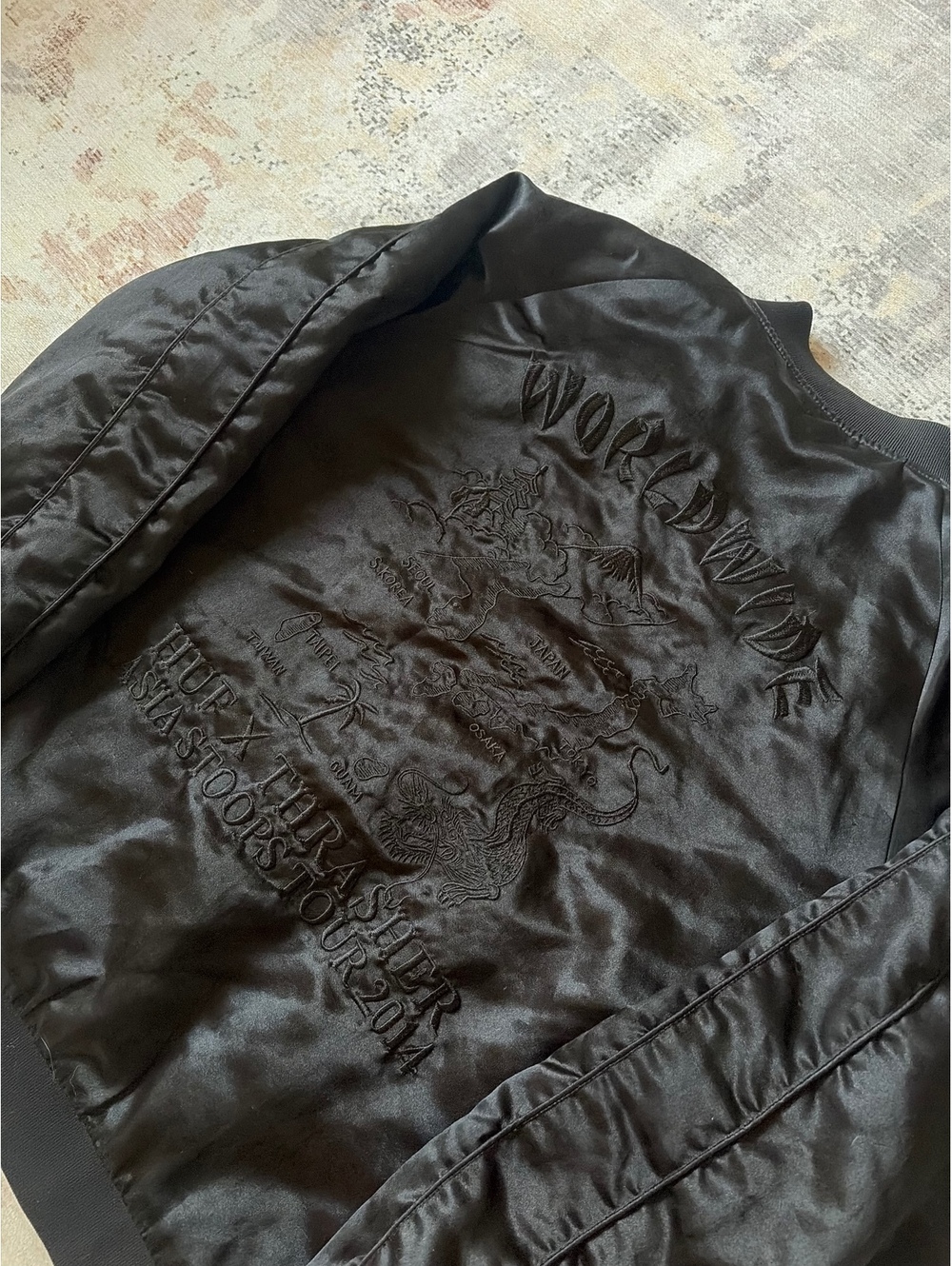 Huf X Thrasher Asia Stoops Tour 2014 Jacket men’s XL embroid
